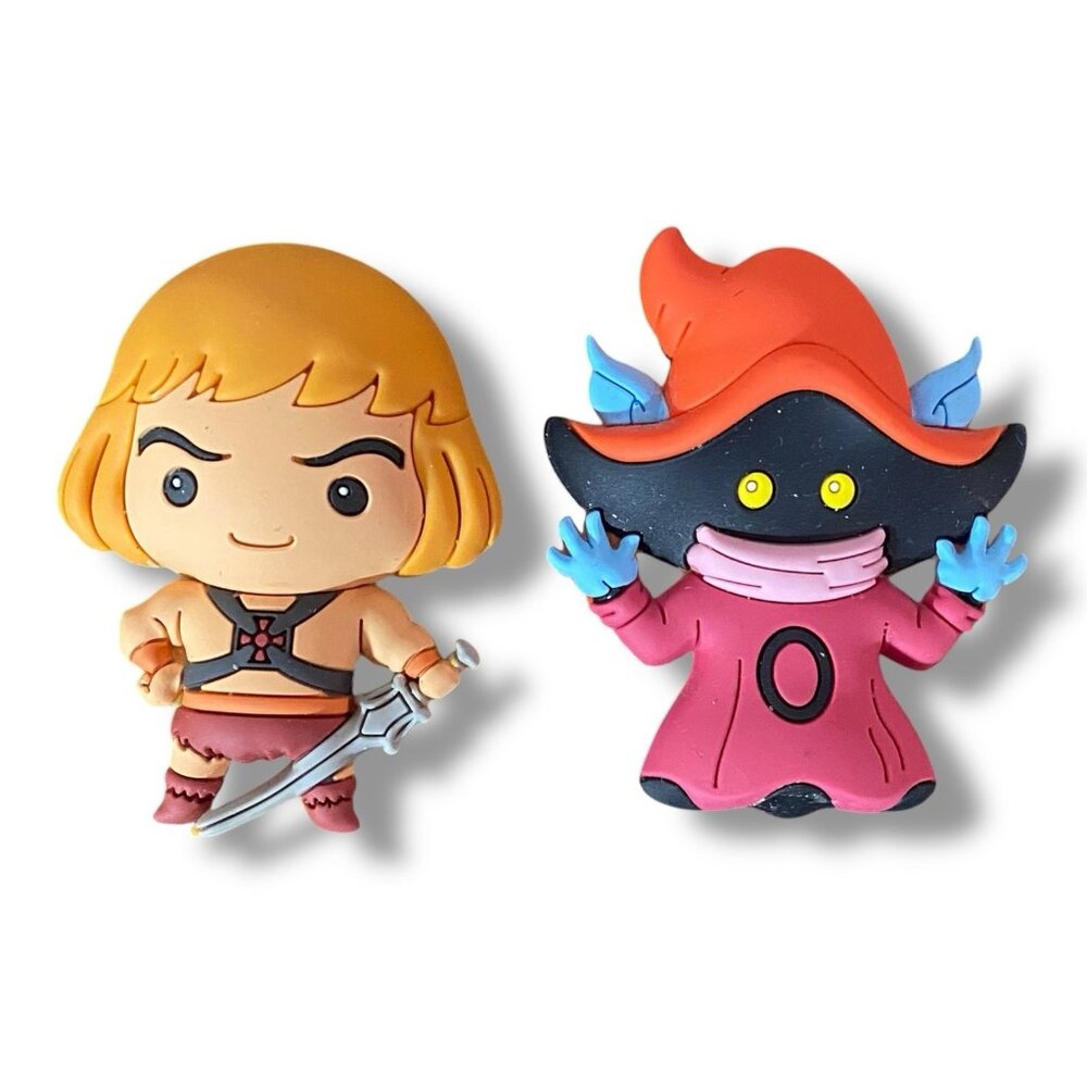 Masters Of The Universe MOTU Mystery Blind Bag 3D Magnets Monogram Orko & He-man